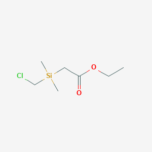 molecular formula C7H15ClO2Si B14016965 Ethyl 2-(chloromethyl-dimethyl-silyl)acetate CAS No. 13950-54-4