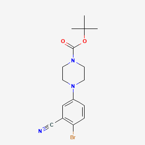 molecular formula C16H20BrN3O2 B1401699 tert-Butyl 4-(4-bromo-3-cyanophenyl)-piperazine-1-carboxylate CAS No. 1774898-63-3
