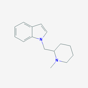 molecular formula C15H20N2 B140170 1-[(1-Methylpiperidin-2-yl)methyl]-1H-indole CAS No. 137641-68-0
