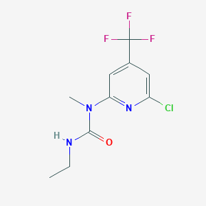 molecular formula C10H11ClF3N3O B1401702 1-(6-Chloro-4-trifluoromethyl-pyridin-2-yl)-3-ethyl-1-methyl-urea CAS No. 1311278-68-8