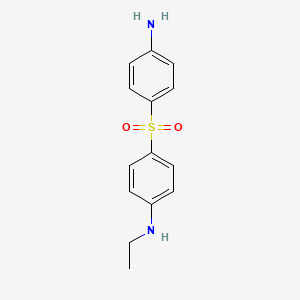 molecular formula C14H16N2O2S B14017021 4-[4-(Ethylamino)phenyl]sulfonylaniline CAS No. 3572-34-7
