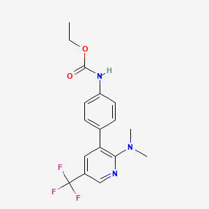 molecular formula C17H18F3N3O2 B1401706 [4-(2-Dimethylamino-5-trifluoromethyl-pyridin-3-yl)-phenyl]-carbamic acid ethyl ester CAS No. 1311279-43-2