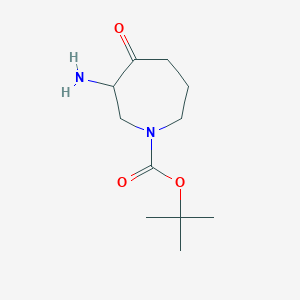 molecular formula C11H20N2O3 B14017068 tert-Butyl 3-amino-4-oxoazepane-1-carboxylate 