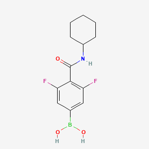 molecular formula C13H16BF2NO3 B14017084 (4-(Cyclohexylcarbamoyl)-3,5-difluorophenyl)boronic acid 