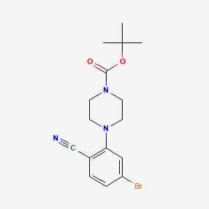 molecular formula C16H20BrN3O2 B1401710 tert-Butyl 4-(5-bromo-2-cyanophenyl)-piperazine-1-carboxylate CAS No. 1260767-44-9