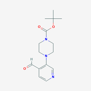 molecular formula C15H21N3O3 B1401711 tert-Butyl 4-(4-formylpyridin-3-yl)piperazine-1-carboxylate CAS No. 1779133-86-6