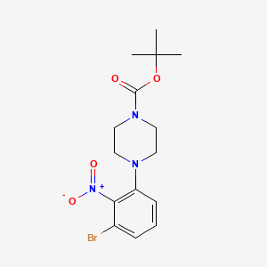 molecular formula C15H20BrN3O4 B1401719 tert-Butyl 4-(3-bromo-2-nitrophenyl)-piperazine-1-carboxylate CAS No. 1774896-67-1