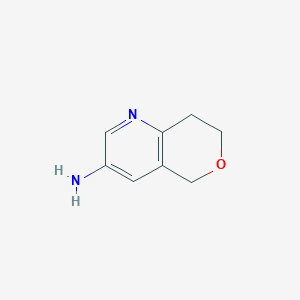 molecular formula C8H10N2O B140172 7,8-Dihydro-5H-pyrano[4,3-B]pyridin-3-amine CAS No. 151225-39-7