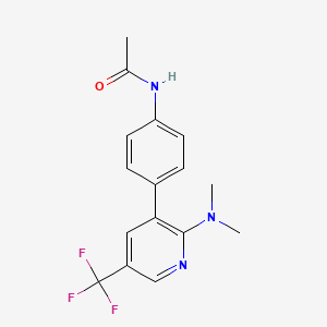 molecular formula C16H16F3N3O B1401724 N-[4-(2-Dimethylamino-5-trifluoromethyl-pyridin-3-yl)-phenyl]-acetamide CAS No. 1311278-72-4