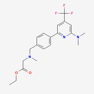 {[4-(6-Dimethylamino-4-trifluoromethyl-pyridin-2-yl)-benzyl]-methyl-amino}-acetic acid ethyl ester