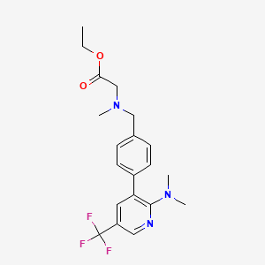 {[4-(2-Dimethylamino-5-trifluoromethyl-pyridin-3-yl)-benzyl]-methyl-amino}-acetic acid ethyl ester