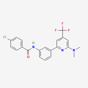 4-Chloro-N-[3-(6-dimethylamino-4-trifluoromethyl-pyridin-2-yl)-phenyl]-benzamide