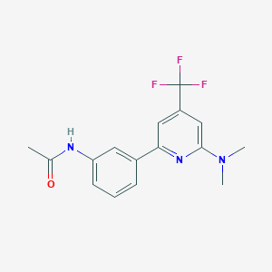 molecular formula C16H16F3N3O B1401736 N-[3-(6-二甲氨基-4-三氟甲基-吡啶-2-基)-苯基]-乙酰胺 CAS No. 1311280-00-8