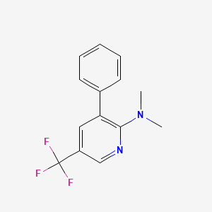 molecular formula C14H13F3N2 B1401741 Dimethyl-(3-phenyl-5-trifluoromethyl-pyridin-2-yl)-amine CAS No. 1311279-22-7