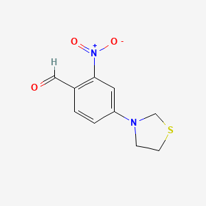 molecular formula C10H10N2O3S B1401744 2-Nitro-4-(thiazolidin-3-yl)benzaldehyde CAS No. 1707365-37-4
