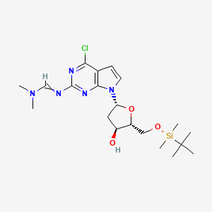 molecular formula C20H32ClN5O3Si B14017467 C20H32ClN5O3Si 
