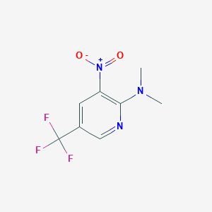 molecular formula C8H8F3N3O2 B1401748 Dimethyl-(3-nitro-5-trifluoromethyl-pyridin-2-yl)-amine CAS No. 1311279-61-4