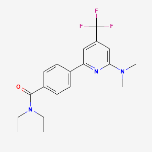 molecular formula C19H22F3N3O B1401750 4-(6-Dimethylamino-4-trifluoromethyl-pyridin-2-yl)-N,N-diethyl-benzamide CAS No. 1311278-74-6