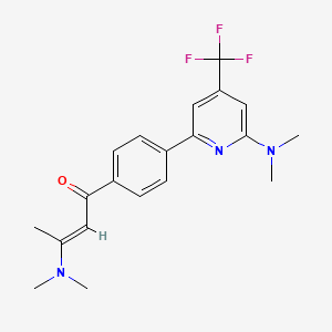molecular formula C20H22F3N3O B1401755 (E)-3-Dimethylamino-1-[4-(6-dimethylamino-4-trifluoromethylpyridin-2-yl)phenyl]but-2-en-1-one CAS No. 1311283-92-7