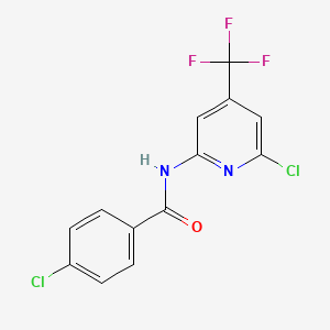 molecular formula C13H7Cl2F3N2O B1401759 4-氯-N-(6-氯-4-三氟甲基吡啶-2-基)-苯甲酰胺 CAS No. 1311278-37-1