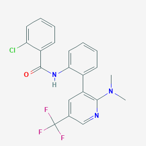 molecular formula C21H17ClF3N3O B1401760 2-Chloro-N-[2-(2-dimethylamino-5-trifluoromethyl-pyridin-3-yl)-phenyl]-benzamide CAS No. 1311278-03-1