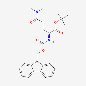 molecular formula C26H32N2O5 B14017652 Tert-butyl N2-(((9H-fluoren-9-YL)methoxy)carbonyl)-N5,N5-dimethyl-L-glutaminate 