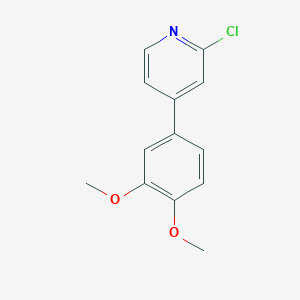 molecular formula C13H12ClNO2 B14017666 2-Chloro-4-(3,4-dimethoxyphenyl)pyridine 