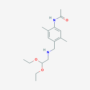 molecular formula C17H28N2O3 B14017707 n-(4-{[(2,2-Diethoxyethyl)amino]methyl}-2,5-dimethylphenyl)acetamide CAS No. 65266-54-8