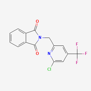 molecular formula C15H8ClF3N2O2 B1401776 2-(6-Chloro-4-trifluoromethyl-pyridin-2-ylmethyl)-isoindole-1,3-dione CAS No. 1311278-13-3