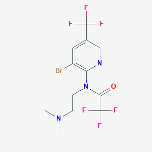 molecular formula C12H12BrF6N3O B1401779 N-(3-溴-5-三氟甲基-吡啶-2-基)-N-(2-二甲氨基-乙基)-2,2,2-三氟-乙酰胺 CAS No. 1311280-44-0