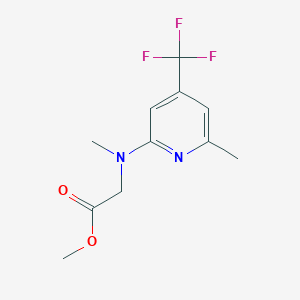 molecular formula C11H13F3N2O2 B1401780 [Methyl-(6-methyl-4-trifluoromethyl-pyridin-2-yl)-amino]-acetic acid methyl ester CAS No. 1311278-44-0