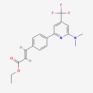 (E)-3-[4-(6-Dimethylamino-4-trifluoromethyl-pyridin-2-yl)-phenyl]-acrylic acid ethyl ester