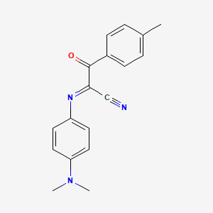 molecular formula C18H17N3O B14017814 N-[4-(dimethylamino)phenyl]-2-(4-methylphenyl)-2-oxoethanimidoyl cyanide CAS No. 23071-56-9
