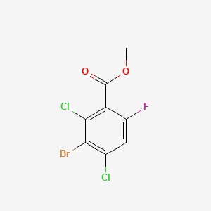 molecular formula C8H4BrCl2FO2 B14017815 Methyl 3-bromo-2,4-dichloro-6-fluorobenzoate 
