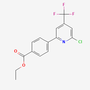 4-(6-Chloro-4-trifluoromethyl-pyridin-2-yl)-benzoic acid ethyl ester