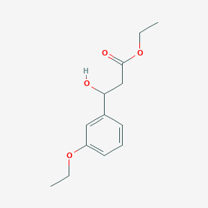 molecular formula C13H18O4 B14017825 Ethyl 3-(3-ethoxyphenyl)-3-hydroxypropanoate 