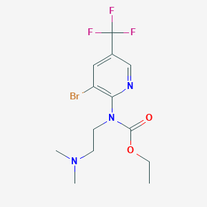 molecular formula C13H17BrF3N3O2 B1401783 (3-Bromo-5-trifluoromethyl-pyridin-2-yl)-(2-dimethylamino-ethyl)-carbamic acid ethyl ester CAS No. 1311279-77-2