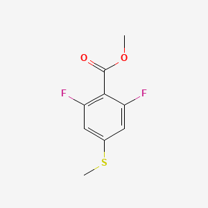 molecular formula C9H8F2O2S B14017862 Methyl 2,6-difluoro-4-(methylthio)benzoate 