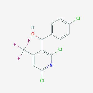 molecular formula C13H7Cl3F3NO B1401788 (4-Chloro-phenyl)-(2,6-dichloro-4-trifluoromethyl-pyridin-3-yl)-methanol CAS No. 1311279-55-6