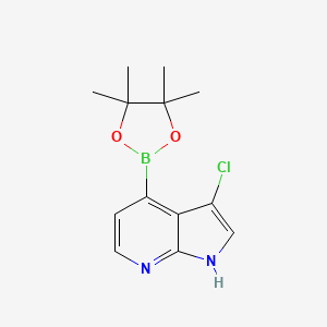 molecular formula C13H16BClN2O2 B14017883 3-chloro-4-(tetramethyl-1,3,2-dioxaborolan-2-yl)-1H-pyrrolo[2,3-b]pyridine 