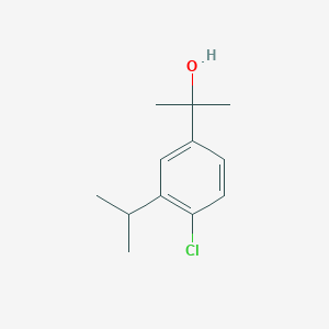 molecular formula C12H17ClO B14017896 2-(4-Chloro-3-isopropylphenyl)propan-2-ol 