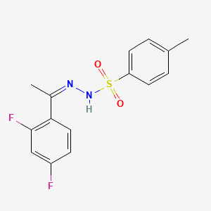 molecular formula C15H14F2N2O2S B14017907 N-[(Z)-1-(2,4-difluorophenyl)ethylideneamino]-4-methylbenzenesulfonamide 