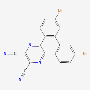 molecular formula C18H6Br2N4 B14017924 7,10-Dibromodibenzo[F,H]quinoxaline-2,3-dicarbonitrile 