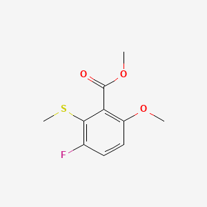 molecular formula C10H11FO3S B14017926 Methyl 3-fluoro-6-methoxy-2-(methylthio)benzoate 