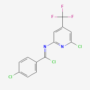 4-Chloro-N-(6-chloro-4-trifluoromethyl-pyridin-2-yl)-benzimidoyl chloride