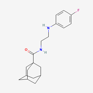 molecular formula C19H25FN2O B14017955 N-[2-[(4-Fluorophenyl)amino]ethyl]adamantane-1-carboxamide CAS No. 71458-52-1