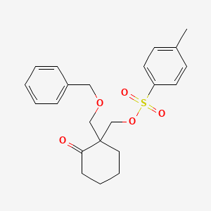 molecular formula C22H26O5S B14017961 {1-[(Benzyloxy)methyl]-2-oxocyclohexyl}methyl 4-methylbenzene-1-sulfonate CAS No. 36370-27-1