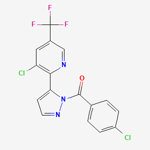 (4-Chloro-phenyl)-[5-(3-chloro-5-trifluoromethyl-pyridin-2-yl)-pyrazol-1-yl]-methanone