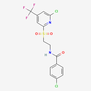4-Chloro-N-[2-(6-chloro-4-trifluoromethyl-pyridine-2-sulfonyl)-ethyl]-benzamide