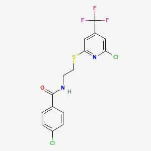 4-Chloro-N-[2-(6-chloro-4-trifluoromethyl-pyridin-2-ylsulfanyl)-ethyl]-benzamide